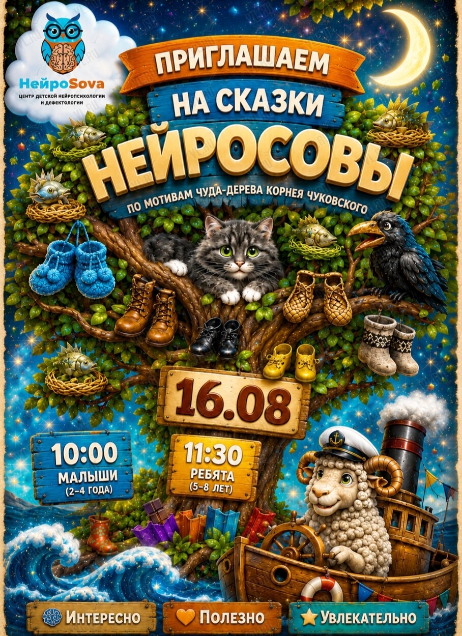 Нейропсихологическое групповое занятие «Сказки НейроСовы» (НейроSova)